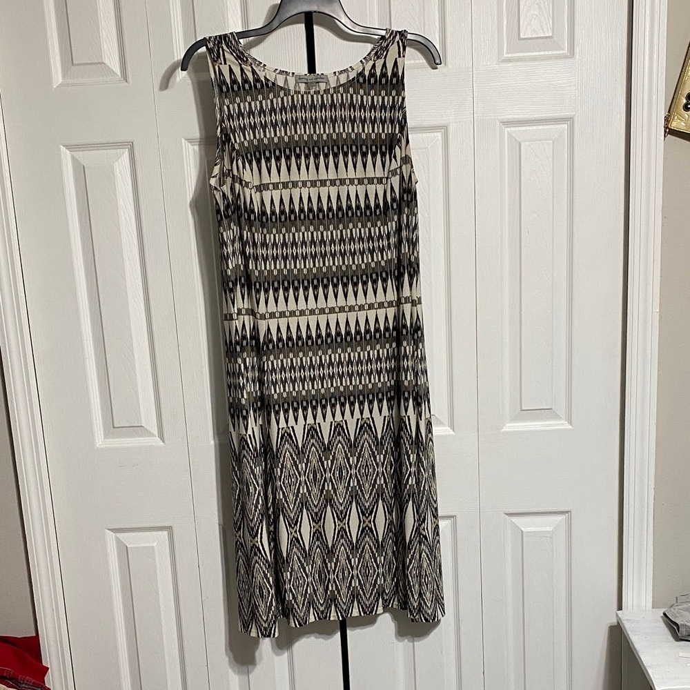 Danny & Nicole cream black tan shift dress size 20W